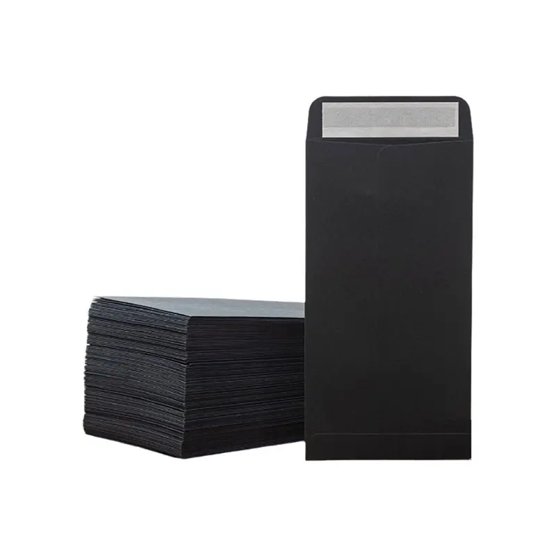 Ideal For Business And Wedding Invitations-50Pcs Black Envelopes For Cash, Banknotes And Small Change Storage