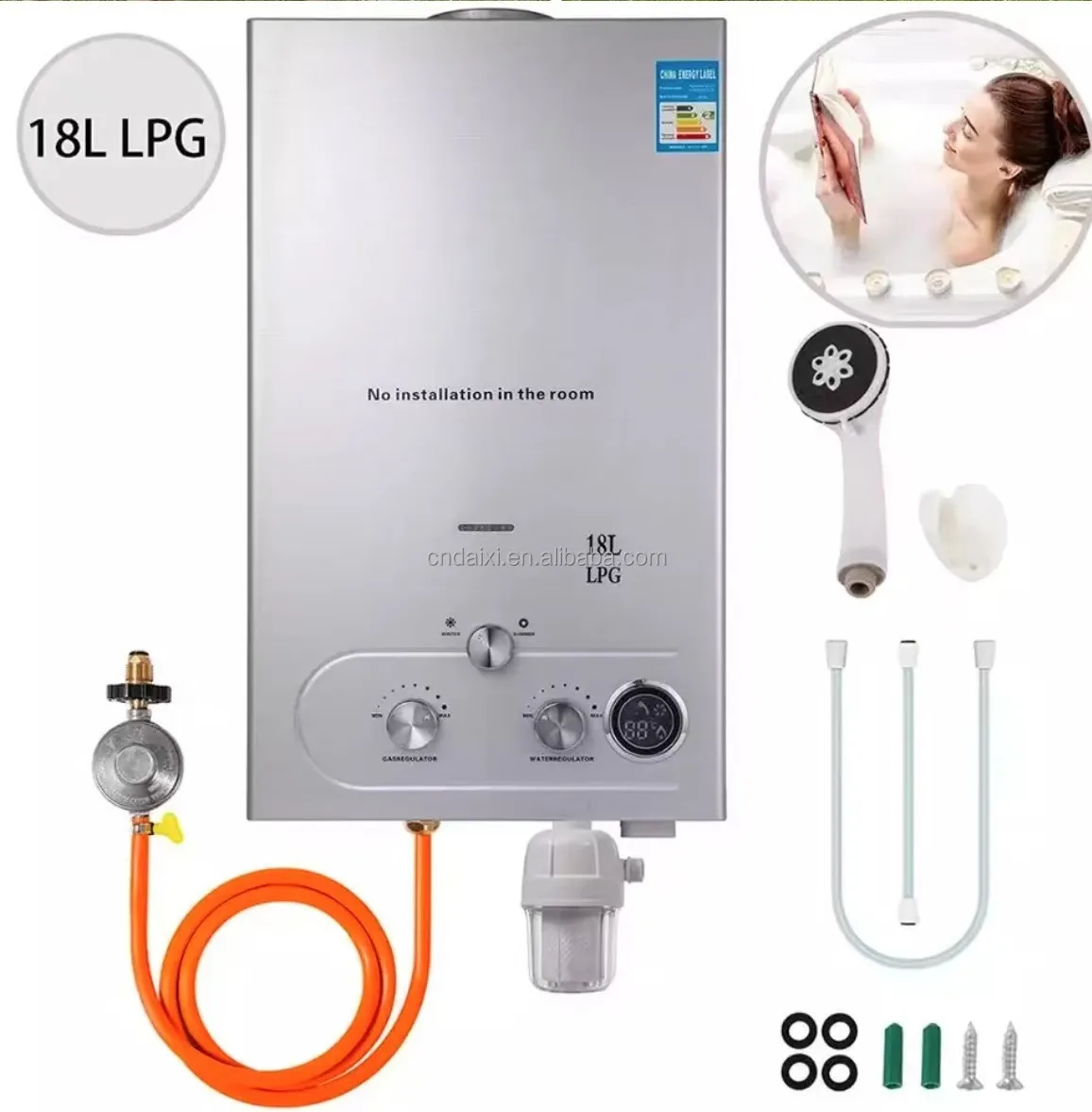 

8л/10л/12л/16л/18л/20л/22л/24л газовый водонагреватель для сжиженного нефтяного газа/жиженного нефтяного газа домашний мгновенный безрезервуарный проточный газовый водонагреватель