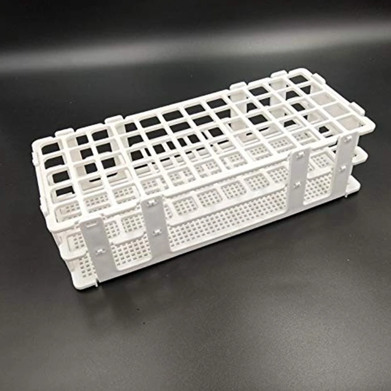 3 Pcs Plastic Test Tube Holders, 60 Holes, For 16 Mm Test Tubes, White, Detachable Lab Test Tube Rack Holder (60 Holes)