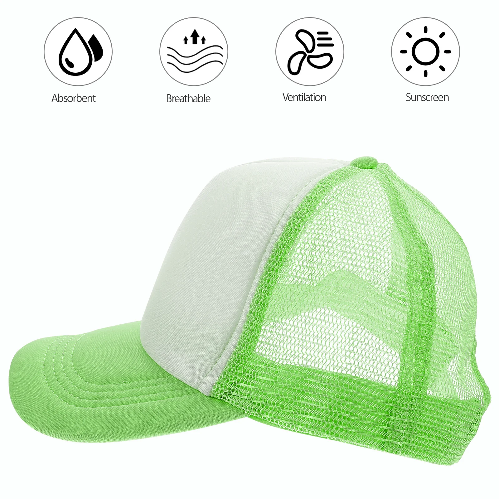 

10Pcs Blank DIY Sublimation Hat Mesh Design Breathable Customizable Printing Outdoor Baseball Cap Sublimation Hats