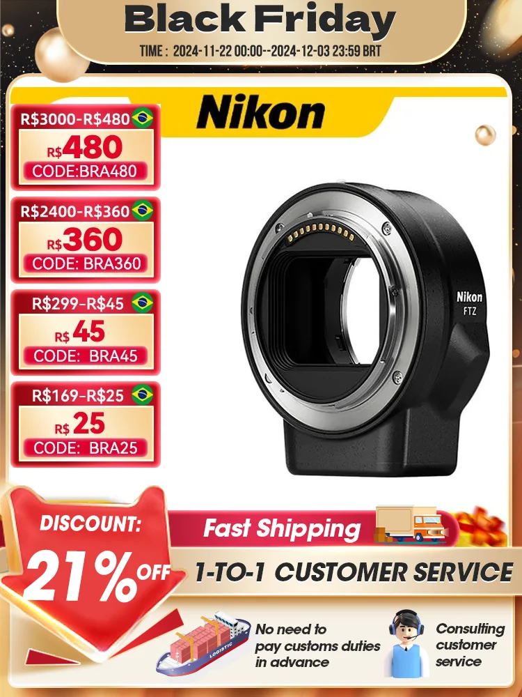 Nikon-Adaptador de cámara Digital sin Espejo, anillo adaptador de lente SLR AF Z Bayonet Original, compatible con autoenfoque