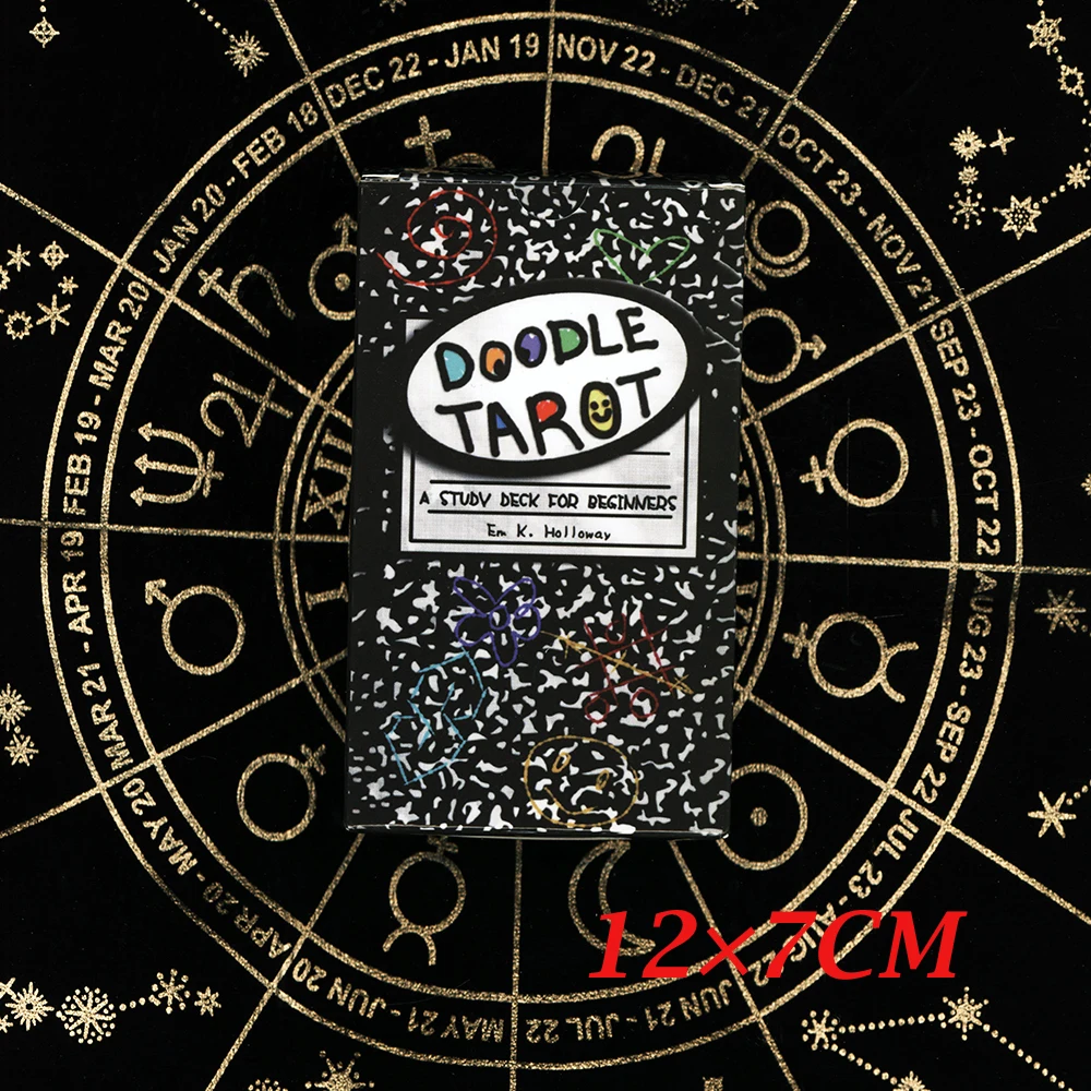 

12CMx7CM Doodle keyword Tarot deck designed with novice and beginners in mind Keyword Tarot Deck, Learning Tarot