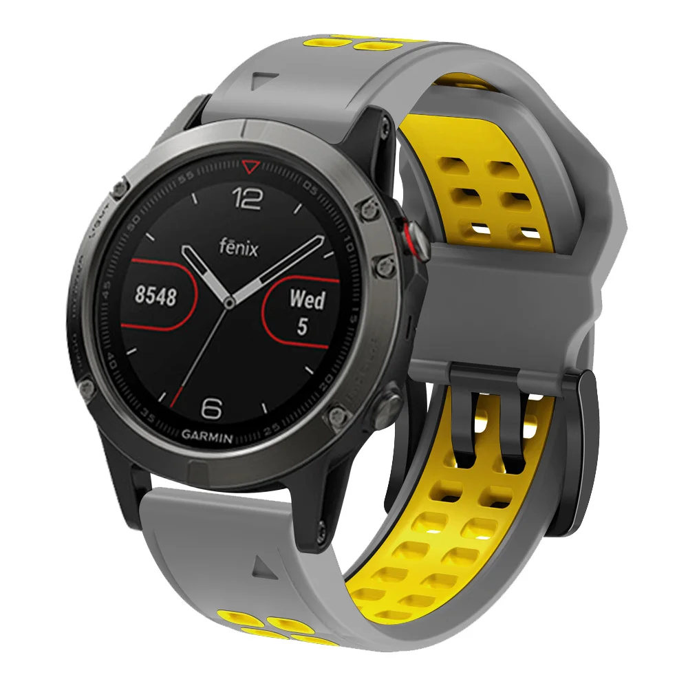 Ремешок спортивный для смарт-часов Garmin Fenix 6X 6 6S Pro 7X 7 EPIX X 5 plus, Воздухопроницаемый быстросъемный браслет, 26 22 мм