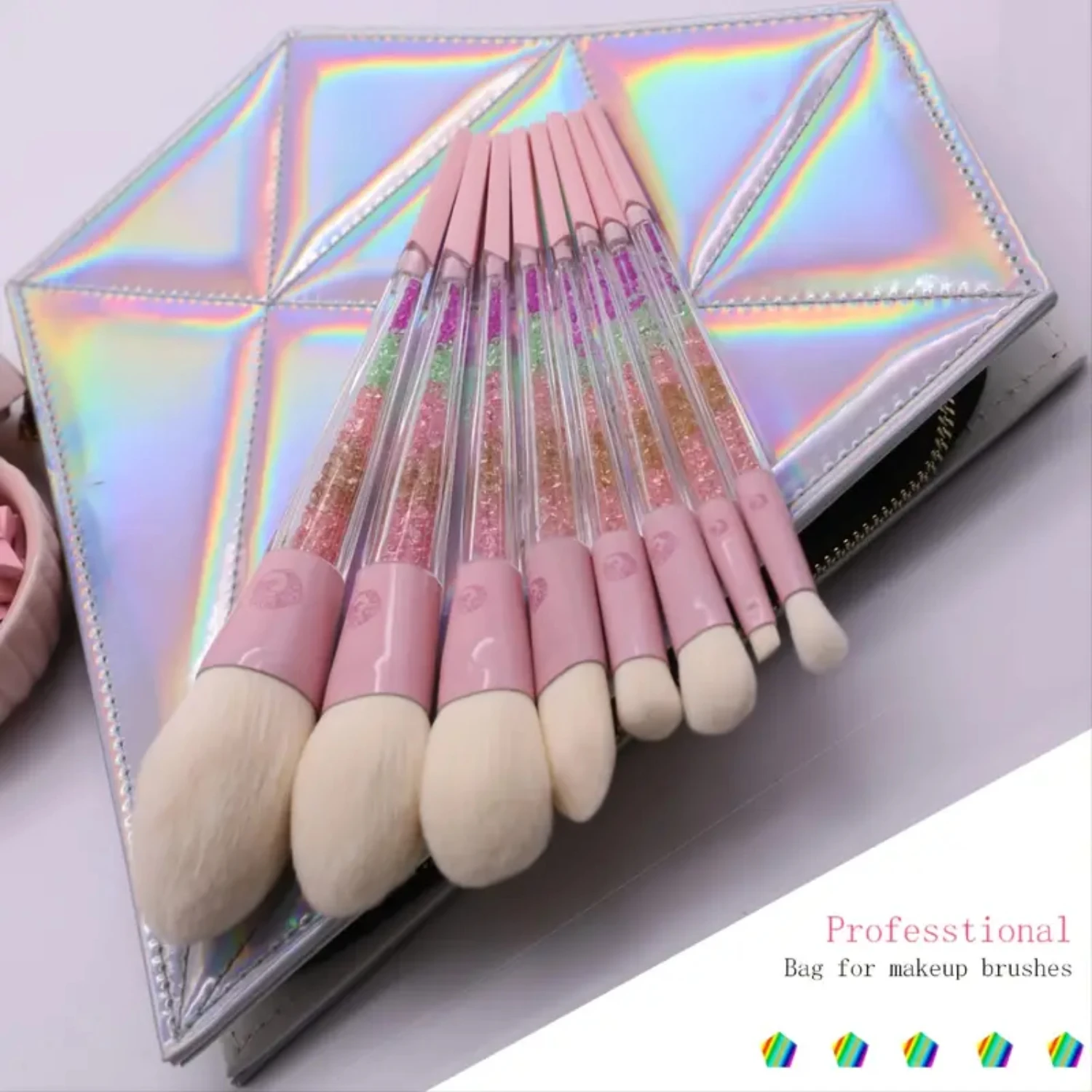 Borsa per trucco da viaggio a forma di diamante Scatola impermeabile per custodia