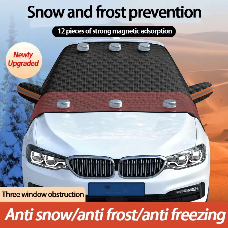 Car snow cover, front windshield, snow cover, sunshade, snow cover, frost protection, antifreeze, winter windshield, car clothes