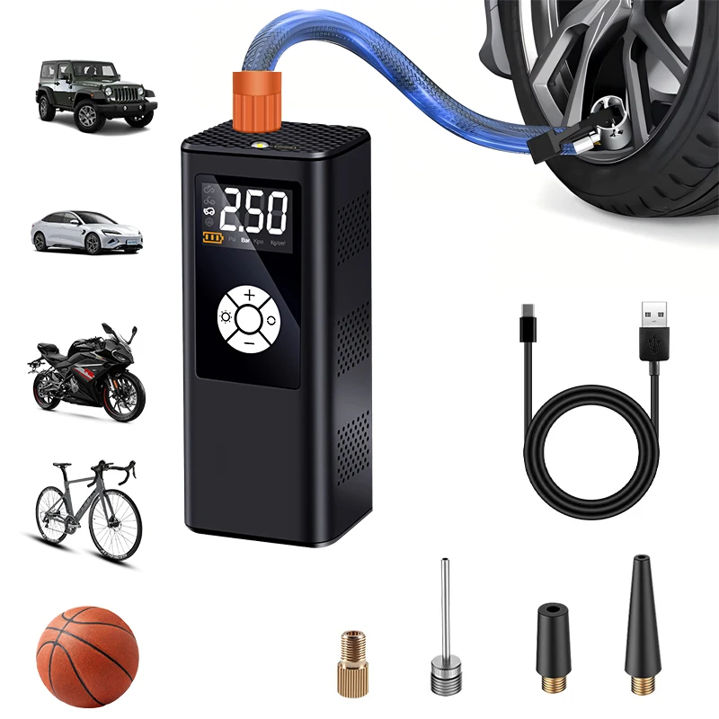 

Portable Air Compressor Wireless/Wired 150PSI Tire Inflator Pump with Digital Gauge for Car Motorcycle Bike Ball Air Pump