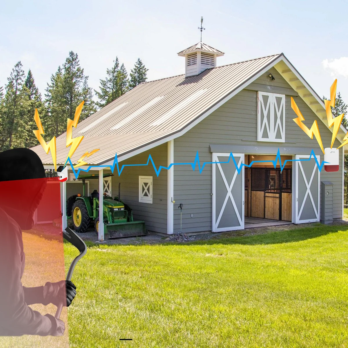 CPVAN Wireless WIFI Smart Tuya صفارة الإنذار الداخلية/الخارجية 120dB مقاومة للماء بطارية مدمجة 5000 مللي أمبير في الساعة لإنذار أمان المنزل #4