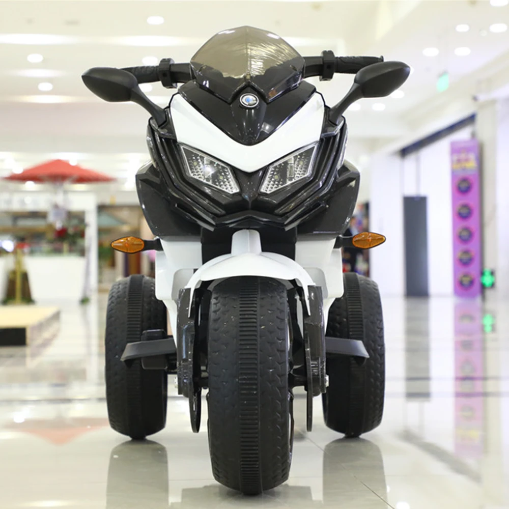 

Kids Motorcycle Ride-On Motorcycle 3-Wheels Battery Powered Motorbike Rechargeable 12V Toy with Manual Throttle Lighting Wheels