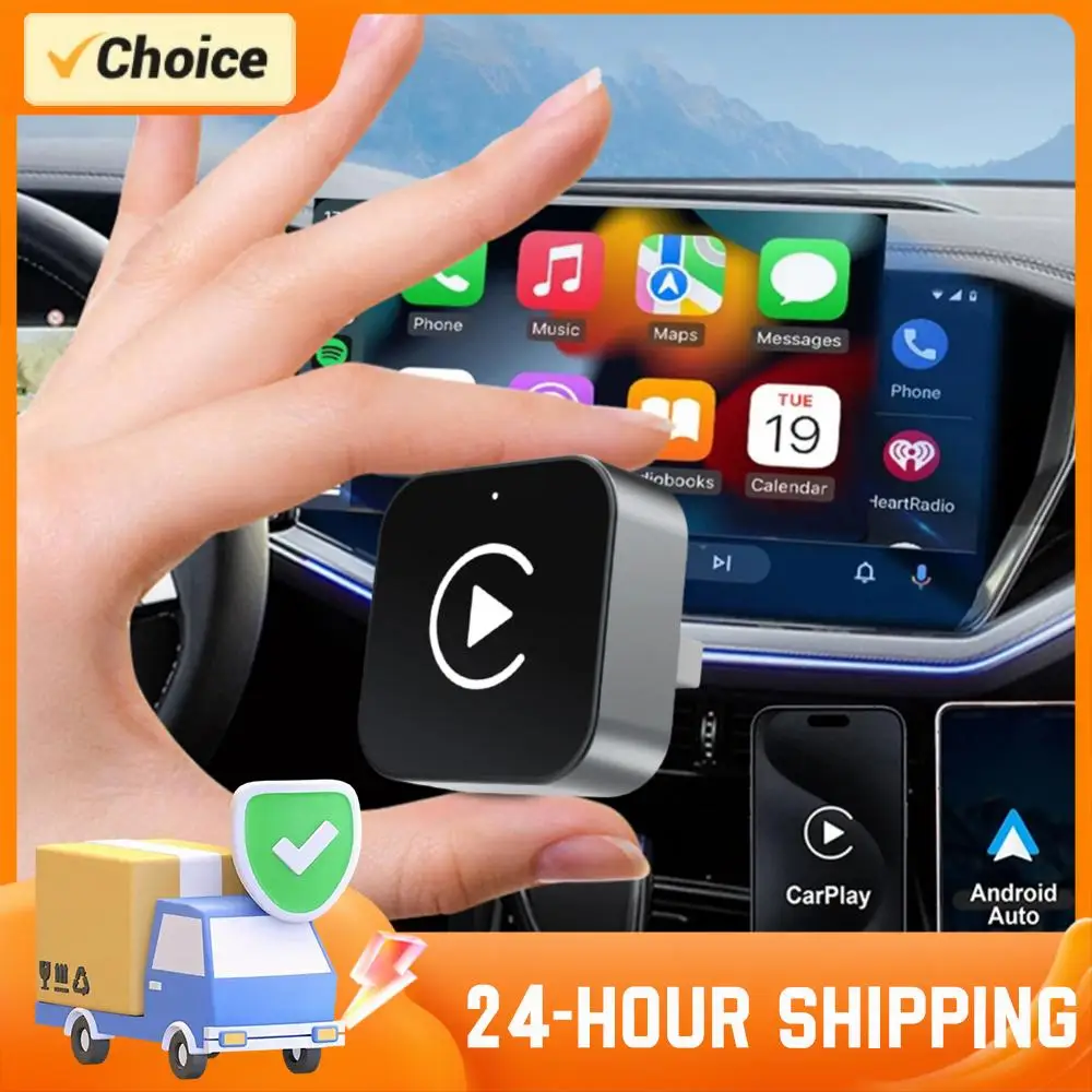 

Беспроводной адаптер CarPlay и Android Auto: быстрое автоматическое подключение, Plug & Play, умный AI-бокс для интеллектуальных автомобильных систем