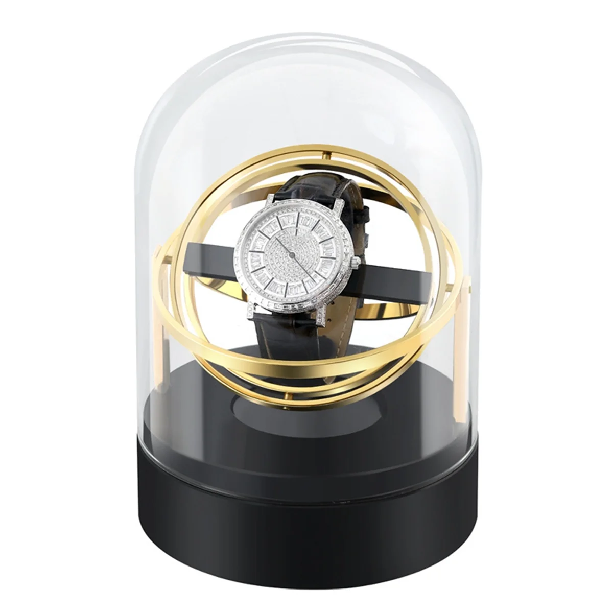 

Watch Winder for Automatic Watches Box Automatic Winder Storage Display Case Box Gold (Without Watch)