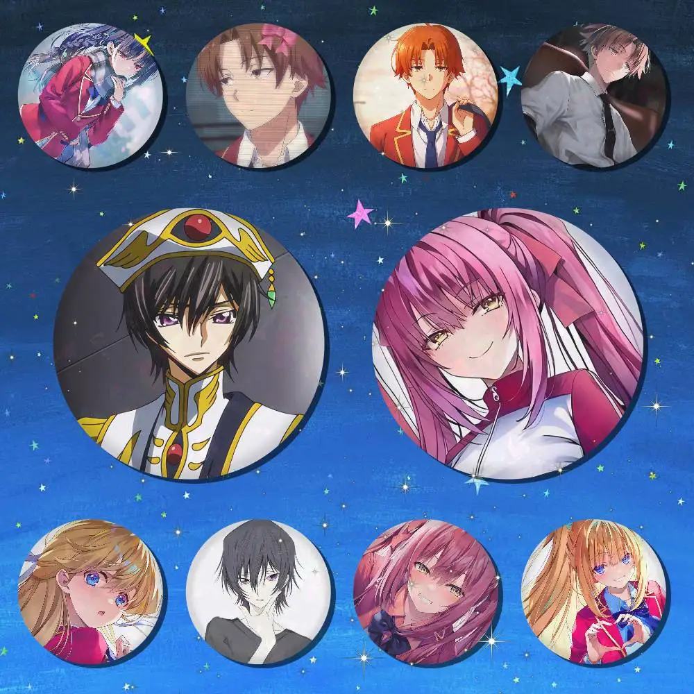 A-Classroom Of The Elite Tinplate Brooch Figure Icon Badge Handmade Brooches For Backpack Clothes Decoration