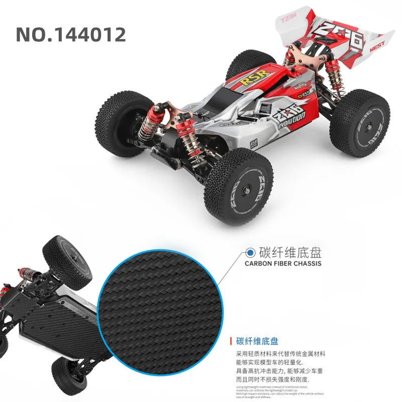 Wltoys Rc Car 144012 1:14 Electric 4wd Carbon Fiber Chassis Remote Control Off Road Drift High Speed Car Toy Children'S Gift