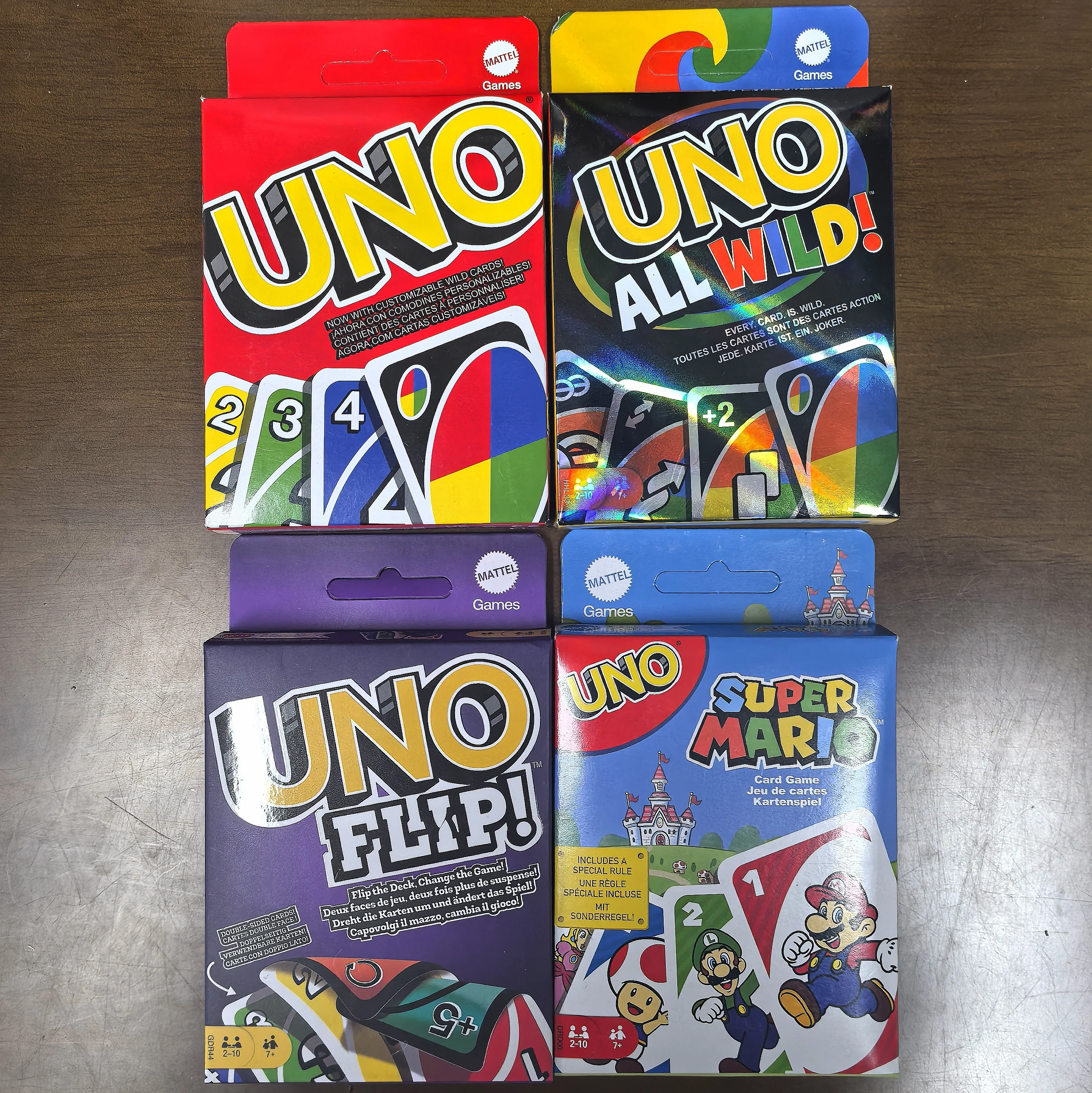 

Mattel Uno Flip! UNO Super Mario, классический цвет и номер, соответствующие UNO, все дикие игральные карты, карты на день рождения на Хэллоуин, подарочные игрушки