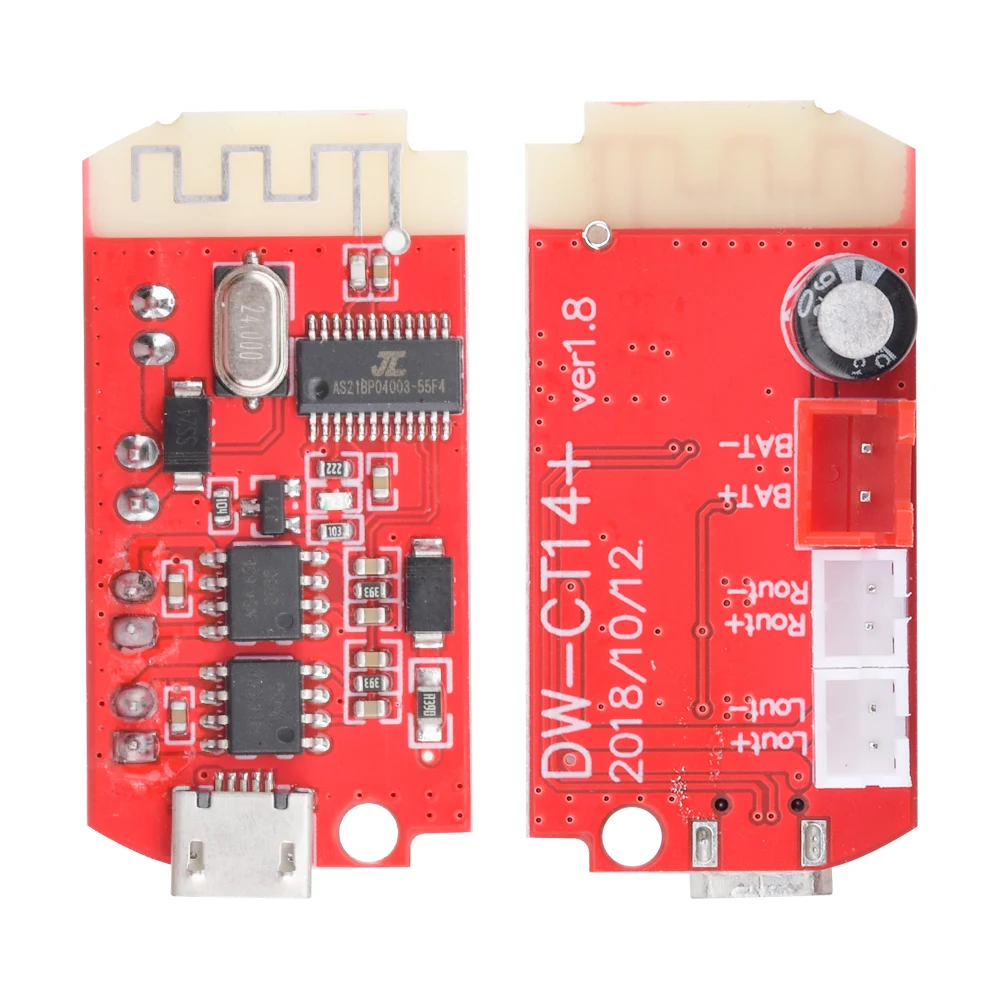 Digital Audio Bluetooth 4.2 Amplifier Board CT14 Micro USB Stereo 5W+5W Speaker Refitting Speaker Modification Sound Module