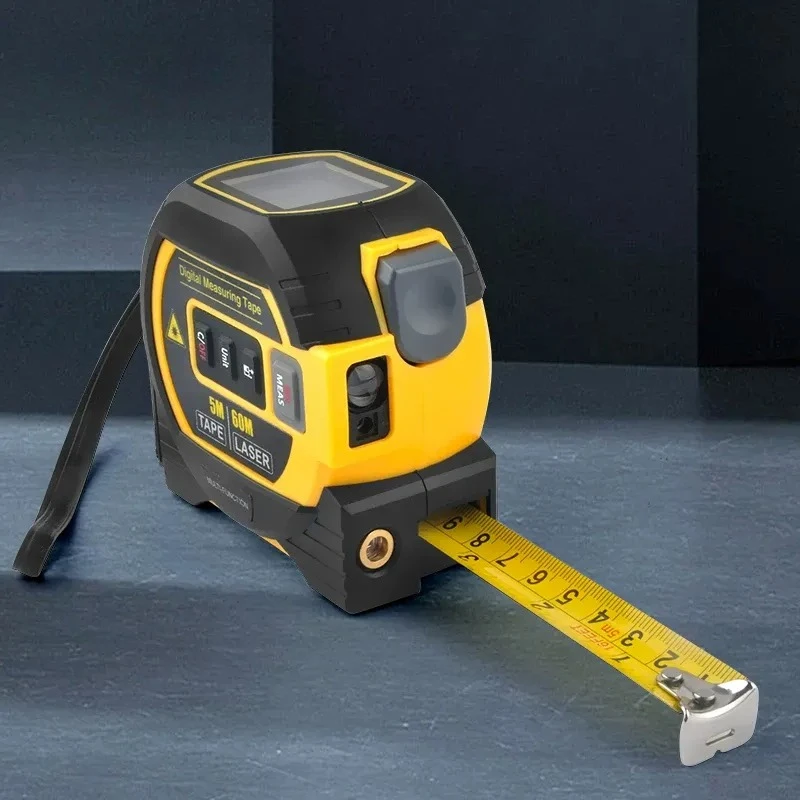 For Wintape Laser Tape Measure 3 in 1 Infrared Rangefinder Intelligent Electronic Measuring Ruler Steel Tape for Room