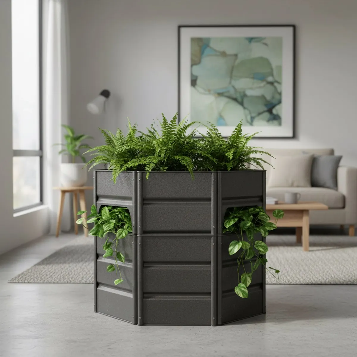 Large Metal Raised Garden Bed 6x3ft Veggie Flower Planter Durable Non Toxic Gray