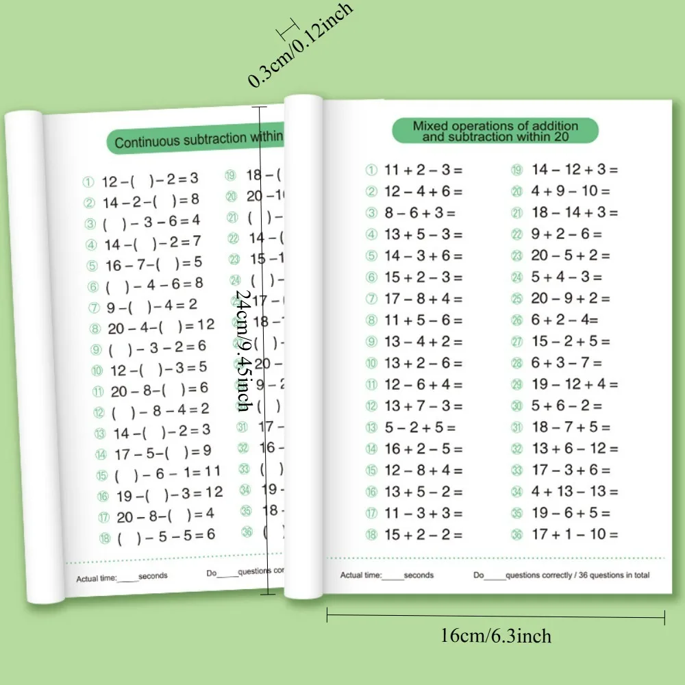 Addition and Subtraction Workbook 10-100 Math Drills for Grade 1 Students Number Sense Early Learning Practice Book