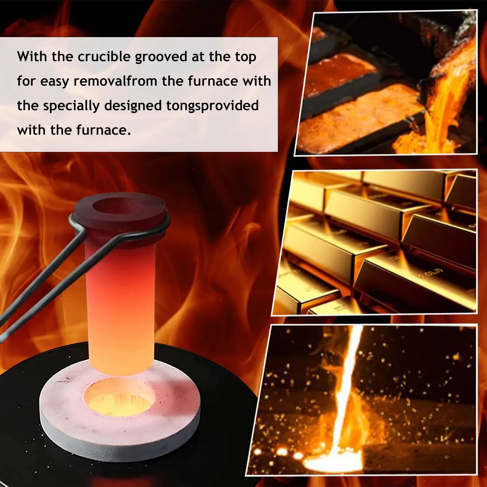 Imagem -05 - Digital Gold Melting Furnace Machine Capacidade de Aquecimento 2100w Refinação Precious Metal Silver Jewelry Casting Tool 3kg