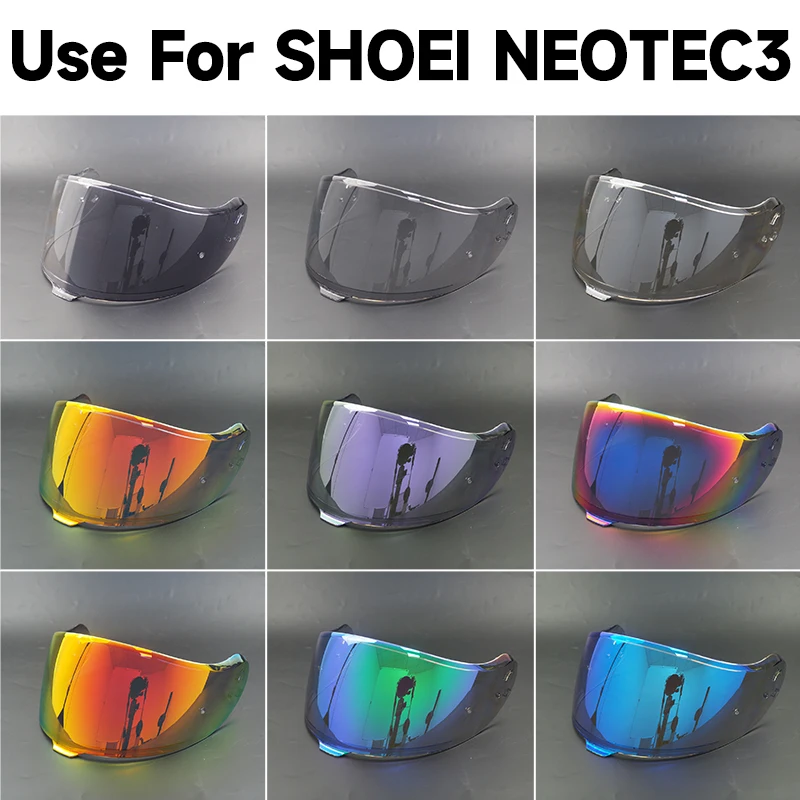 NEOTEC3 CNS-3CHelmet Visor Replacement Sun Visor, Compatible with SHOEI NEOTEC3 CNS-3C Plated Aurora Multi-Color Options