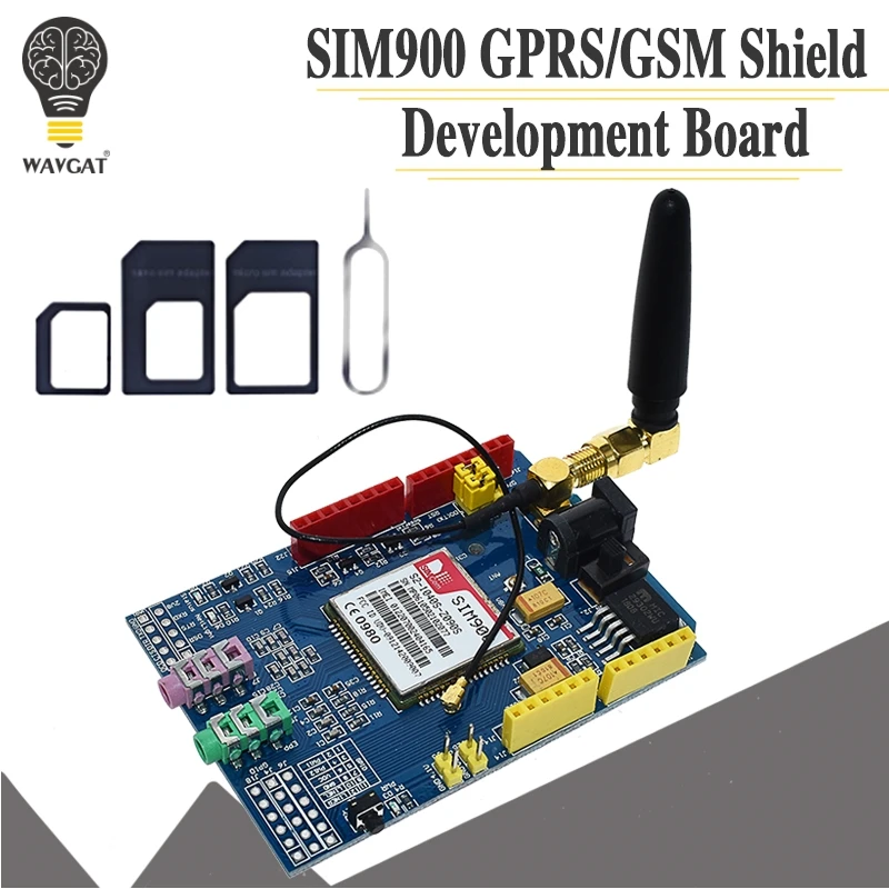 WAVGAT SIM900 850/900/1800/1900 МГц GPRS/GSM комплект модуля макетной платы для Arduino