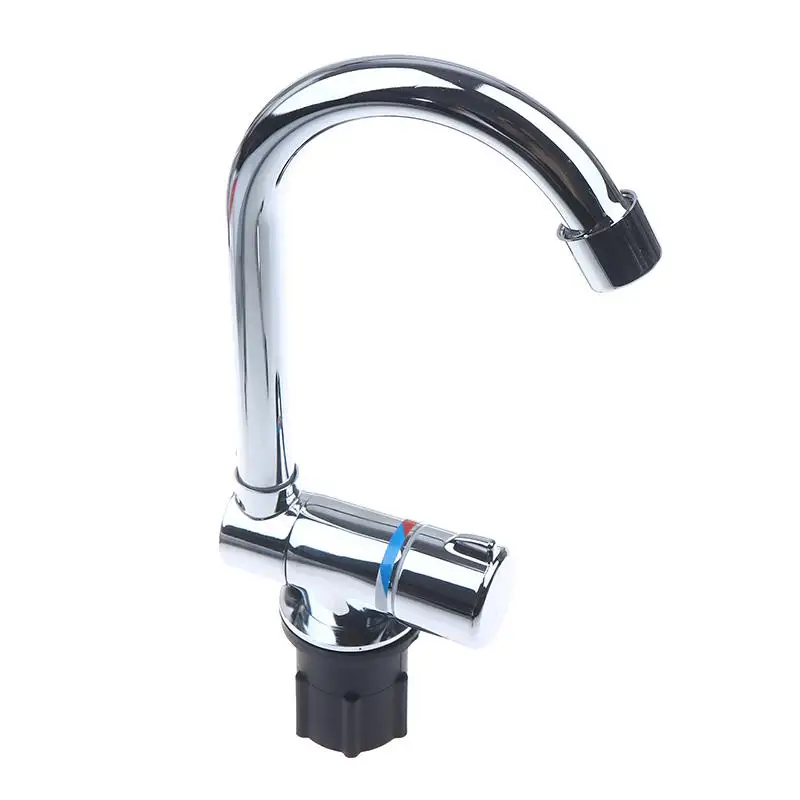 

RV Kitchen Gear: Single Hole Faucet with Swivel Hot/Cold Water Valve