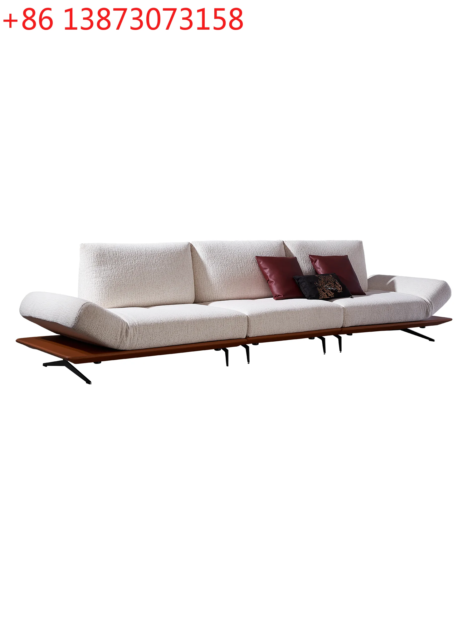 Italian light luxury minimalist fabric sofa small apartment multi-functional adjustable rotating furniture