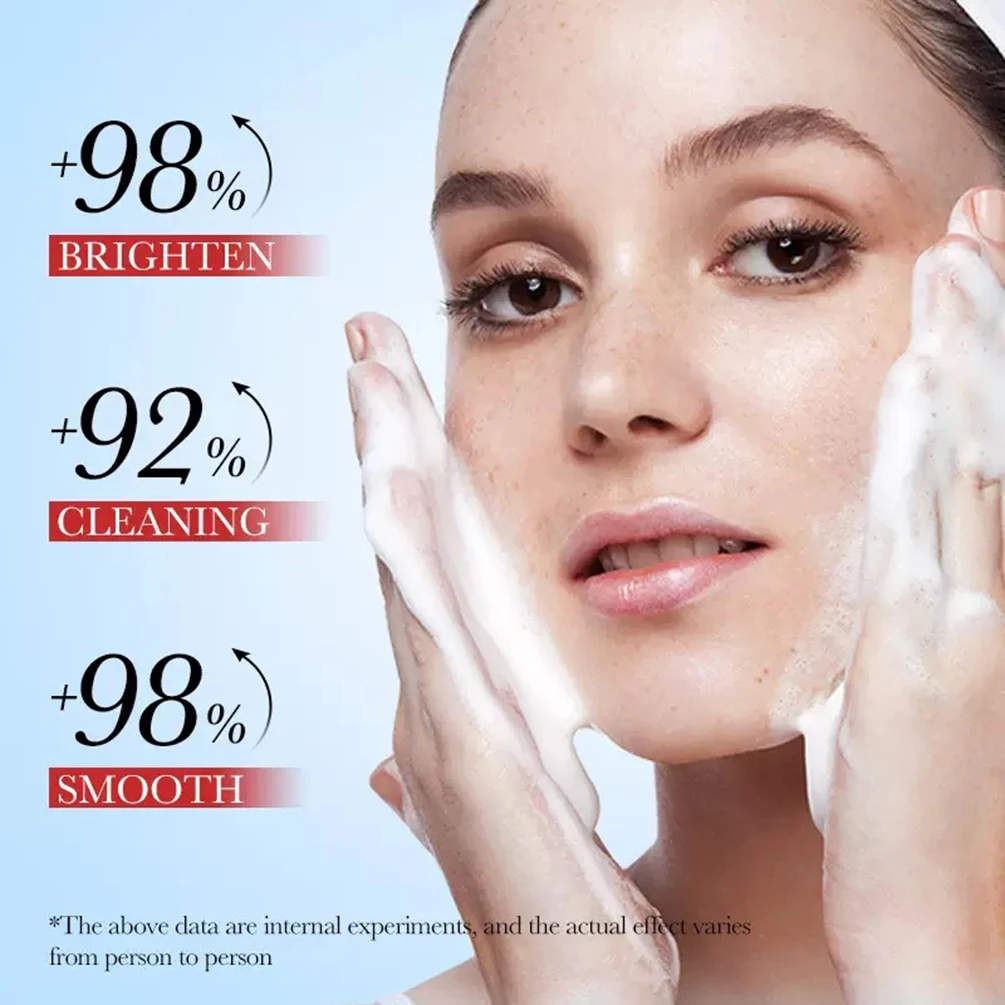 Private Labe Face Wash Custom Logo Strawberry Cucumber Cleanser Sensitive Skin Refreshing Mousse Facial 120ML Oil-control Makeup