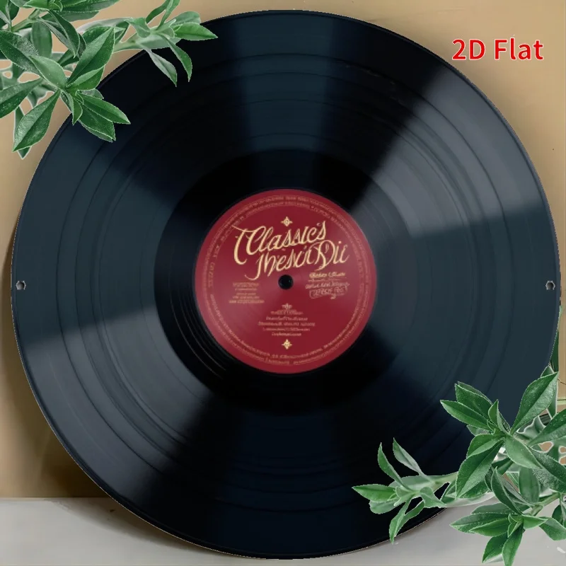 Vintage Vinyl Record Metal Sign 8x8 Inch Red Label 2D Flat Wall Art for Home Bar Garage Cafe No Electricity Needed