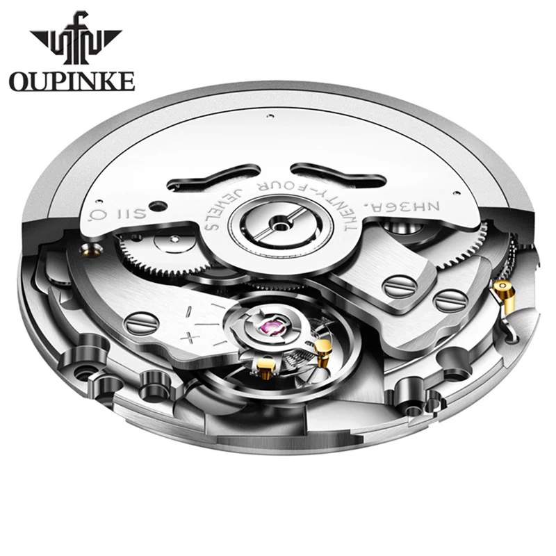 OUPINKE Top Mens Watches Business Automatic Mechanical Waterproof Watch For Man Sapphire Mirror Date Clock Men Relojes Hombre