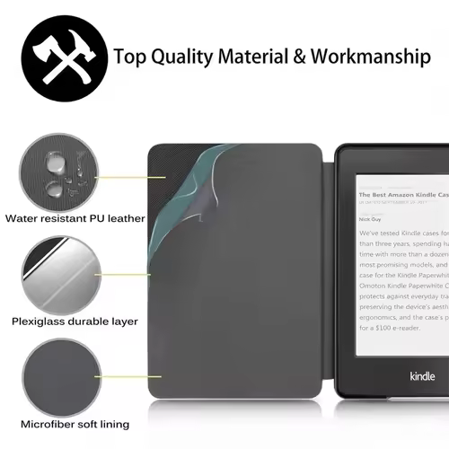 Case for Kindle 2024 2022 2021 Paperwhite Colorsoft 1 2 3 5 6 10th 11th 12th Generation 6 6.8 7 Inch Magnetic Pouch Cover Shell - Image 5