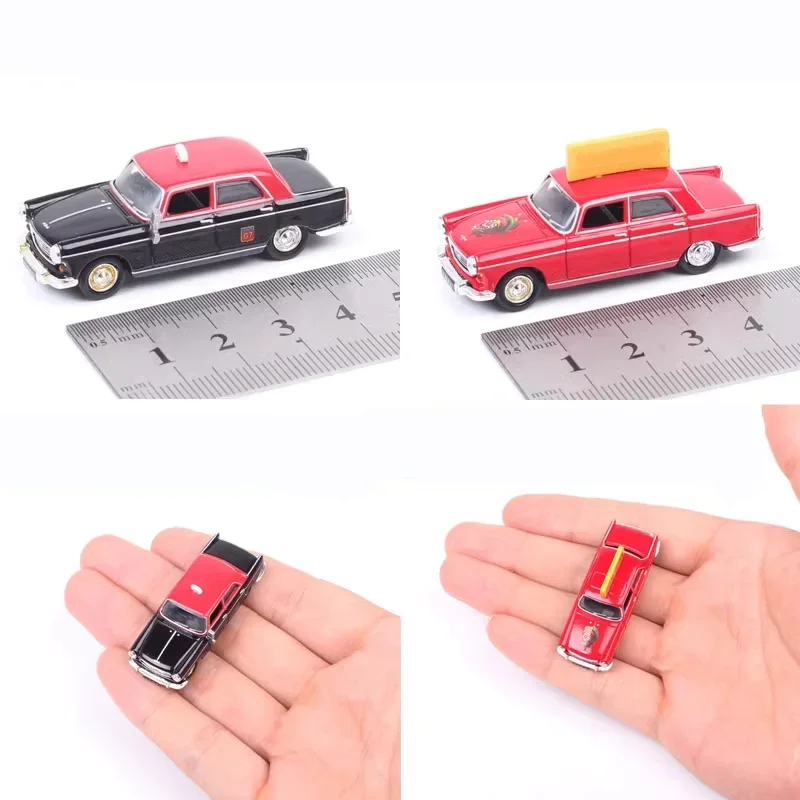 Diecast 1/87 Scale Vintage Peugeot's 404 Berline Taxi/Gordini Alloy Car Model Collection Display Toy Gift Souvenir