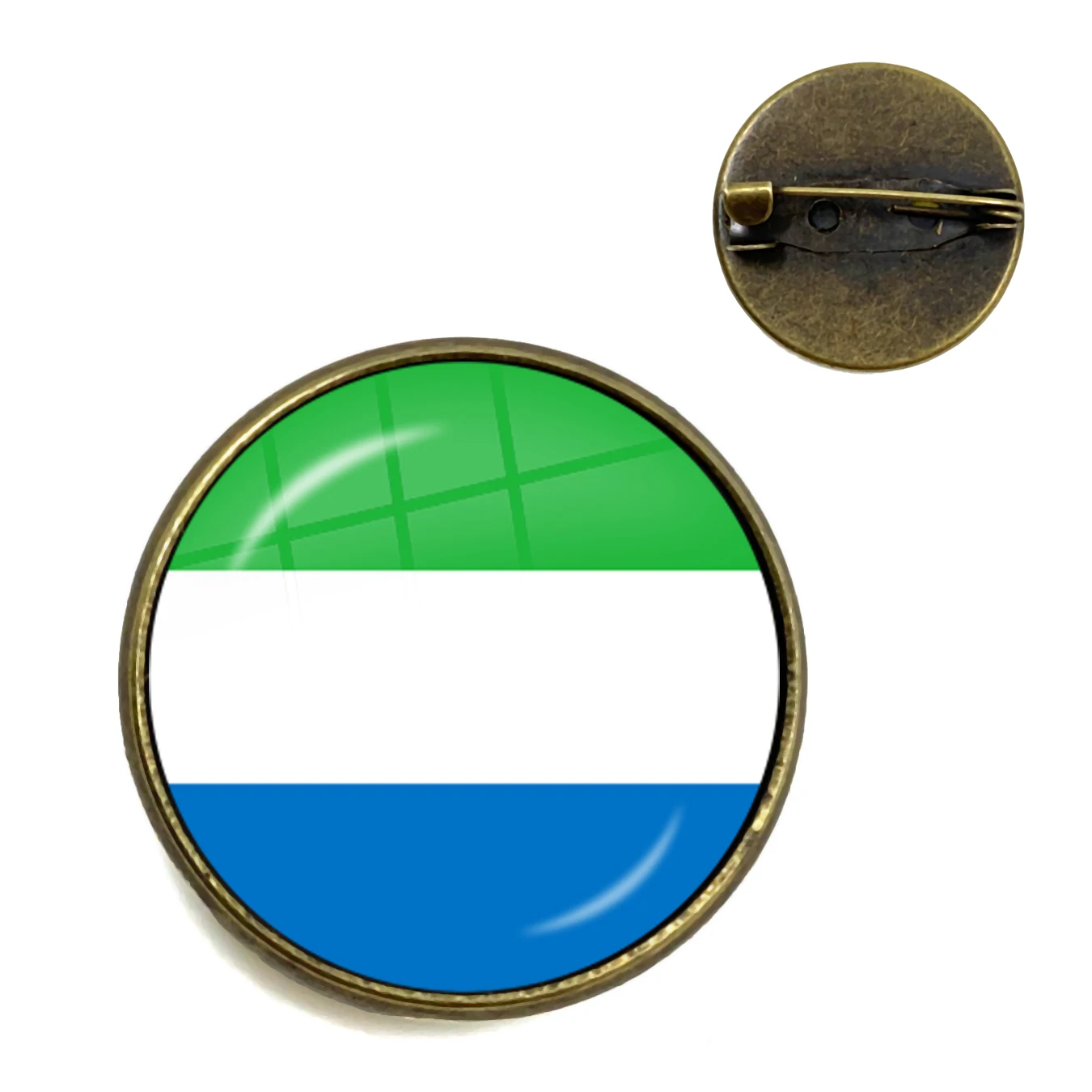 Broszki z flagą narodową Trinidad,Sierra leone, jamajka, gujana, Ghana, wielka brytania, libia, Estonia, indie szklane kaboszony kołnierzyk szpilki dla kobiet — zdjęcie 4