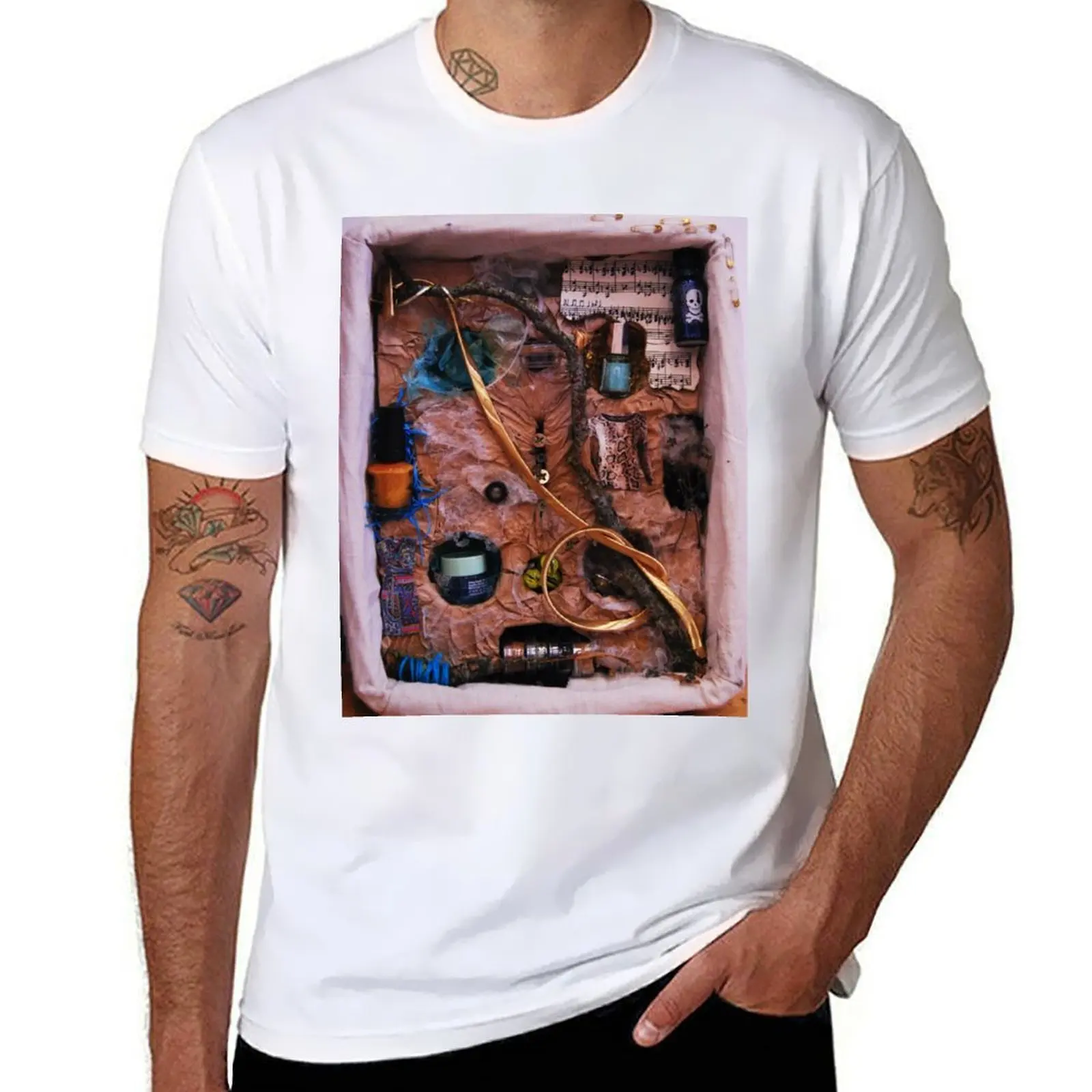 

Snake in a box - inspired by Joseph Cornell boxes T-Shirt funny t shirts man black cotton t-shirt plain for man package T-Shirt