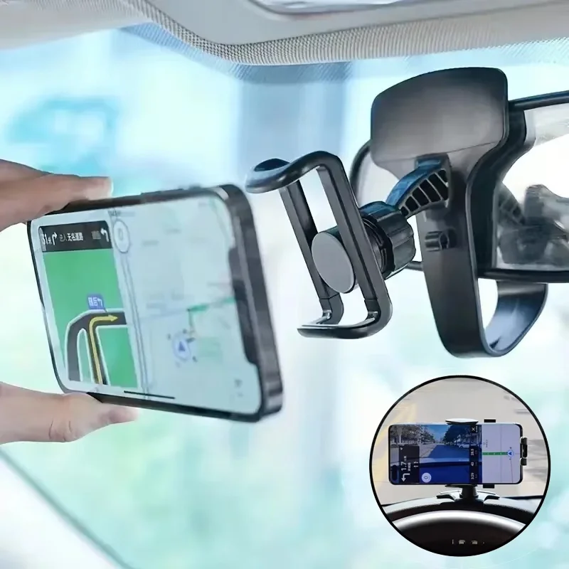 حامل هاتف السيارة العالمي حامل لوحة القيادة مشبك جبل GPS قوس دعم الهاتف المحمول في السيارة آيفون Xiaomi سامسونج هواوي