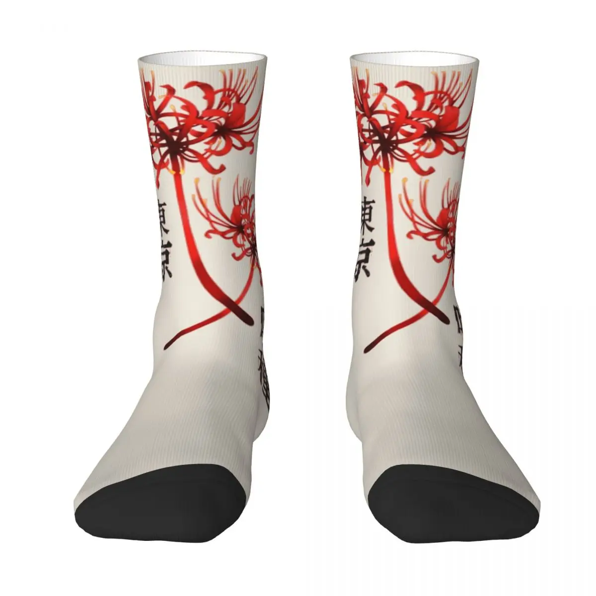 Tokio Ghul Spinne Lilie gemütliche Unisex Socken, Radfahren glücklich 3D-Druck Socken, Street Style verrückte Socke