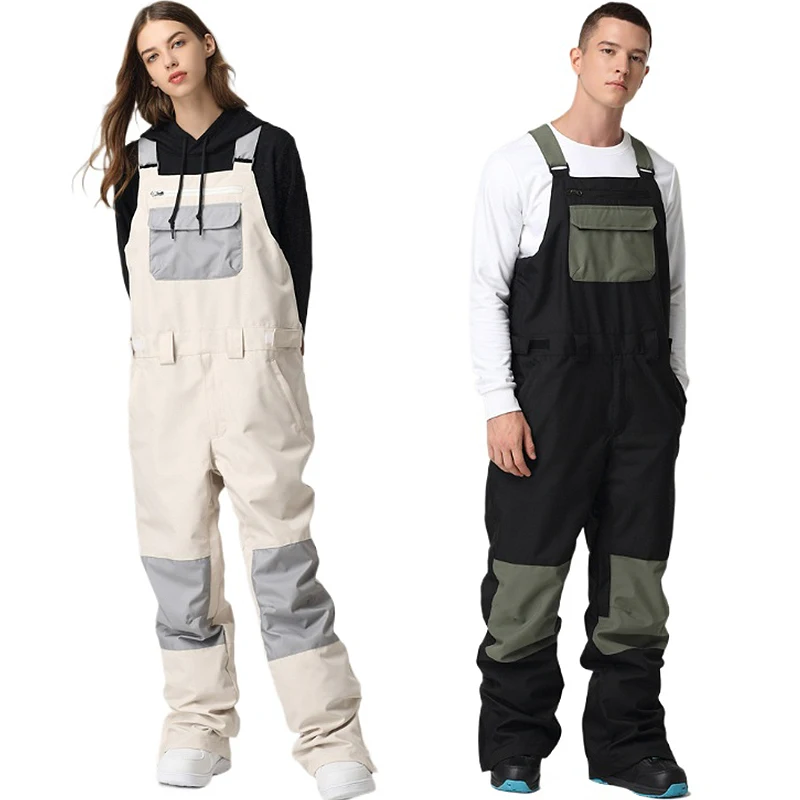 

Ski Strap Pants Windproof Waterproof Women Snow Trousers Outdoor Snowboard Pants Winter Men Overalls 2025 New Sports Jumpsuits