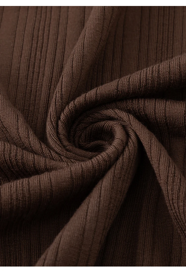 BY3621708 Damen-Strickjacke mit Polokragen, 100% Wolle, strukturiert, gerippt, lange Ärmel, Kragen mit Kettenverzierung, Kunstharzknöpfe, dezenter Luxus für den Herbst – Detail 21