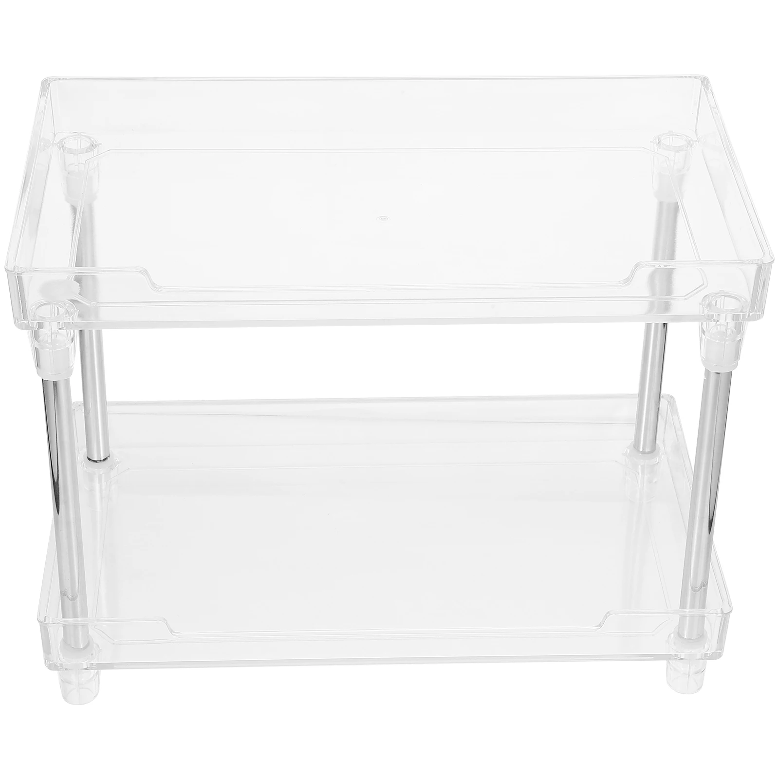 

2-уровневый прозрачный органайзер для духов, настольная стойка для хранения макияжа, органайзеры для ухода за кожей, держатель для столешницы