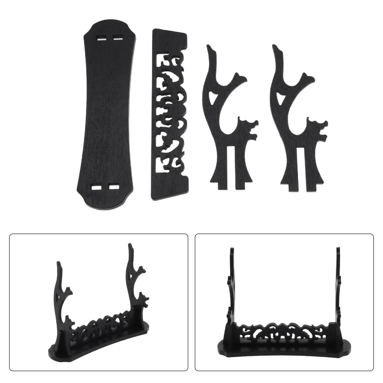 Double Layer Stereo Display Rack for Sword Collection Household Shelf with Secure Hold for Blades and Decorative Items