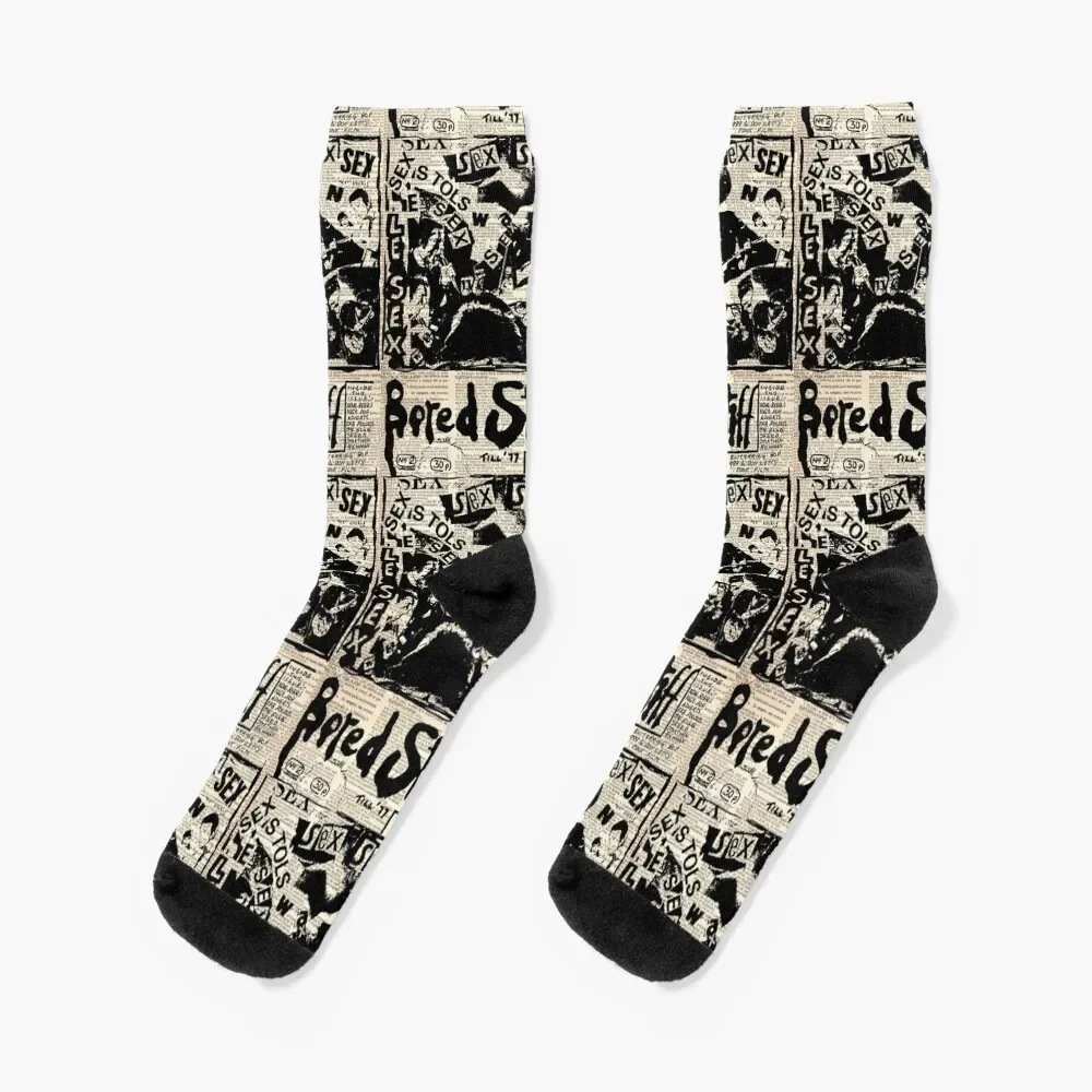 Chaussettes thermiques d'hiver punk rock pour hommes et femmes, chaussettes de cyclisme pour Halloween, vente en gros