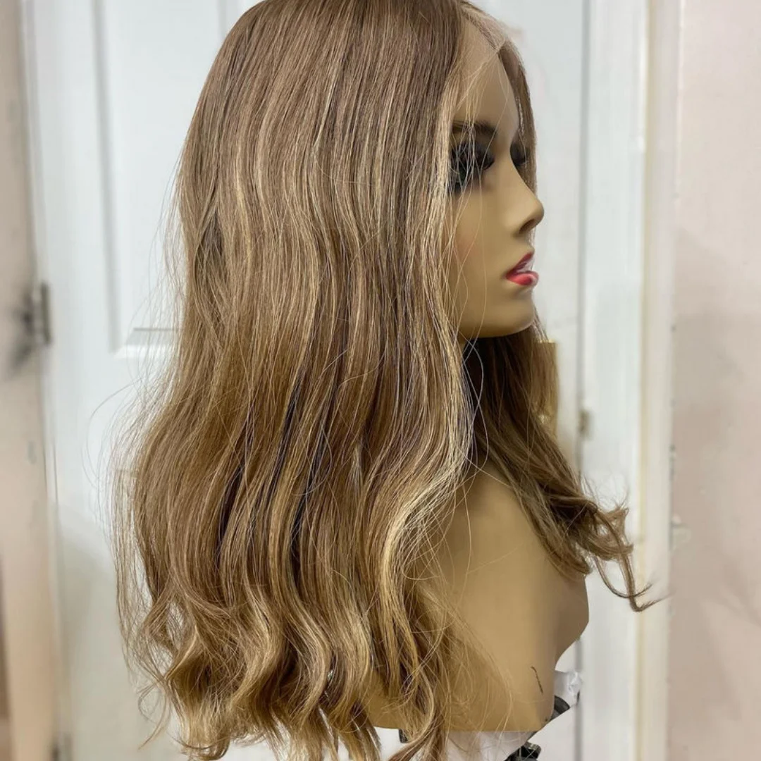 الكراميل براون غلويليس الباروكات موجة طبيعية الاصطناعية HD الدانتيل شعر مستعار أمامي سوبر طويل موجة شعر مستعار كبير الحجم غطاء ألياف عالية الجودة