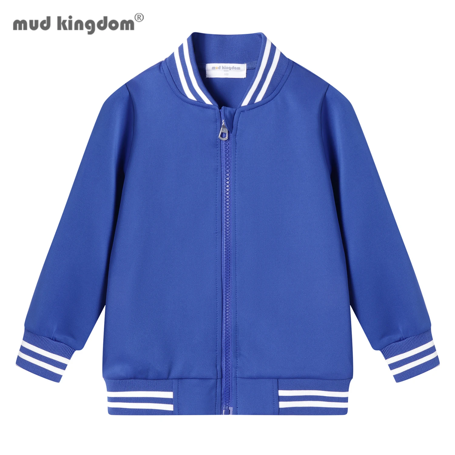 Mudkingdom Autumn Boys Girls Quick Dry Baseball Jacket Zip Up Coat Long Sleeve Casual Clothing for Children Lightweight Outwear