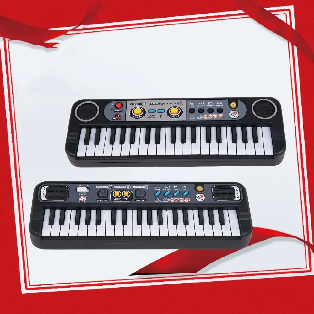 37 Keys Music Piano Keyboard Microphone Dual Speaker Stand Musical Instrument Toys Multi-Functional Mini Piano