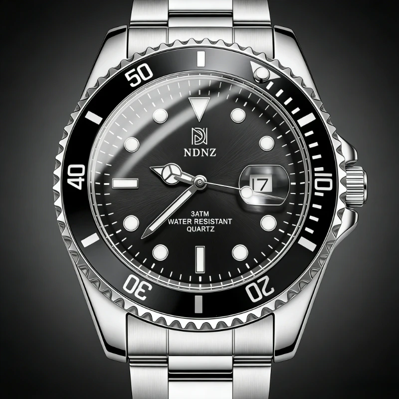 ndnz-stainless-steel-watch-men's-european-and-american-business-leisure-quartz-watch-waterproof-outdoor-sports-watch