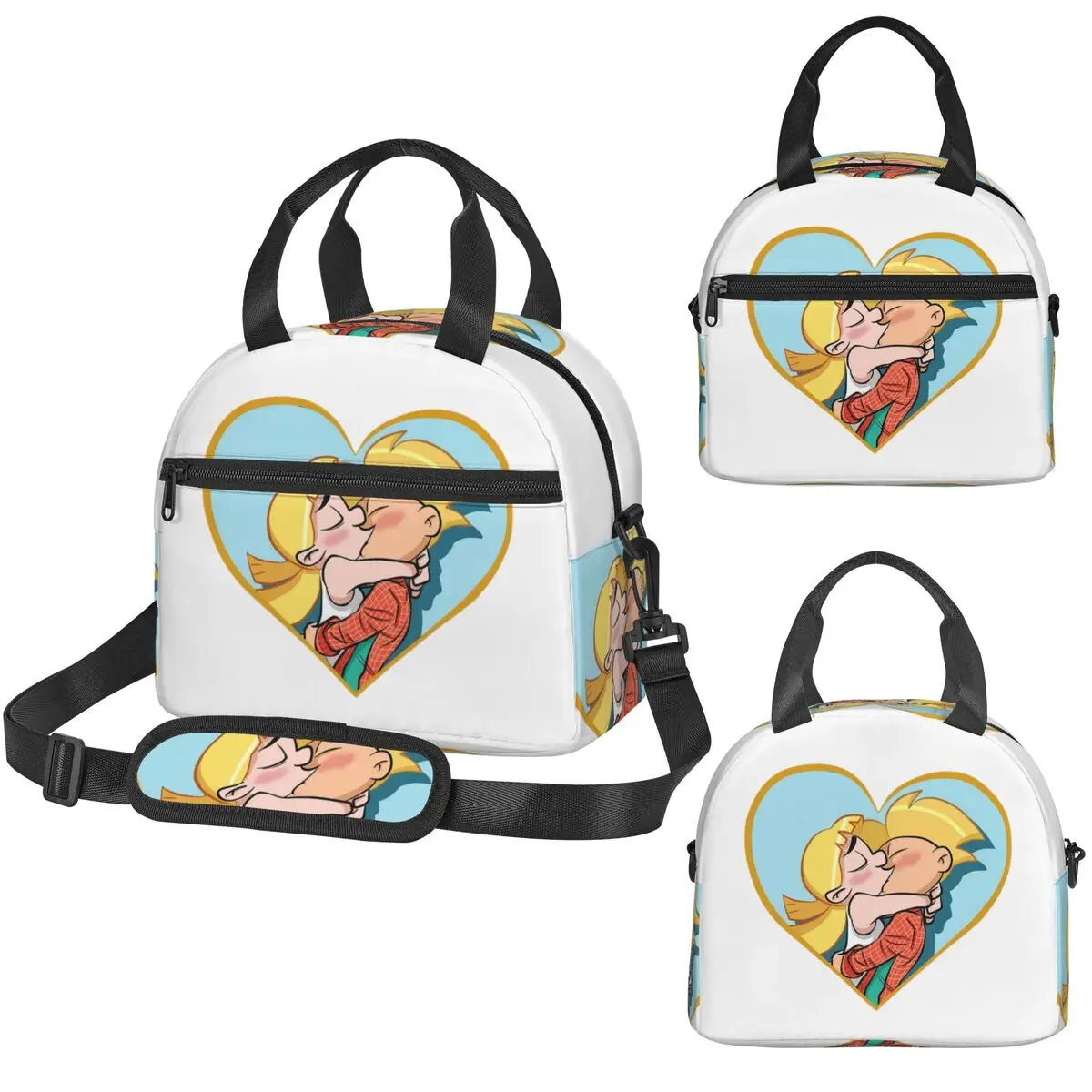 

Термосумка для обедов с персонажами мультфильма «Хей Арнольд» и Хельга Патаки, для детей, школьная, портативная, с изоляцией, для еды и напитков