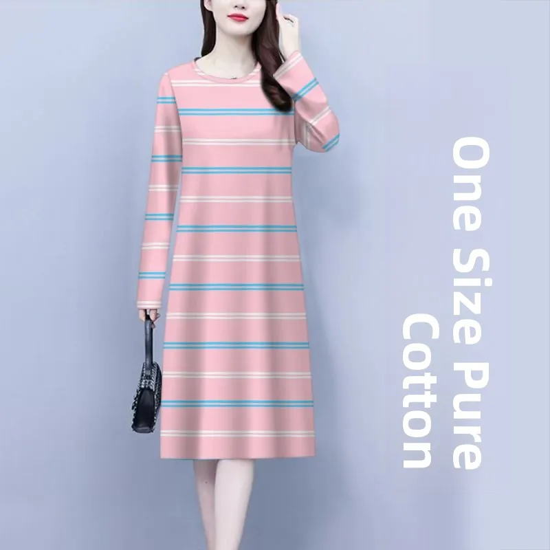 

Новая женская осенняя юбка-трапеция из чистого хлопка с принтом, свободного кроя, на талии, повседневная, для носки поверх одежды