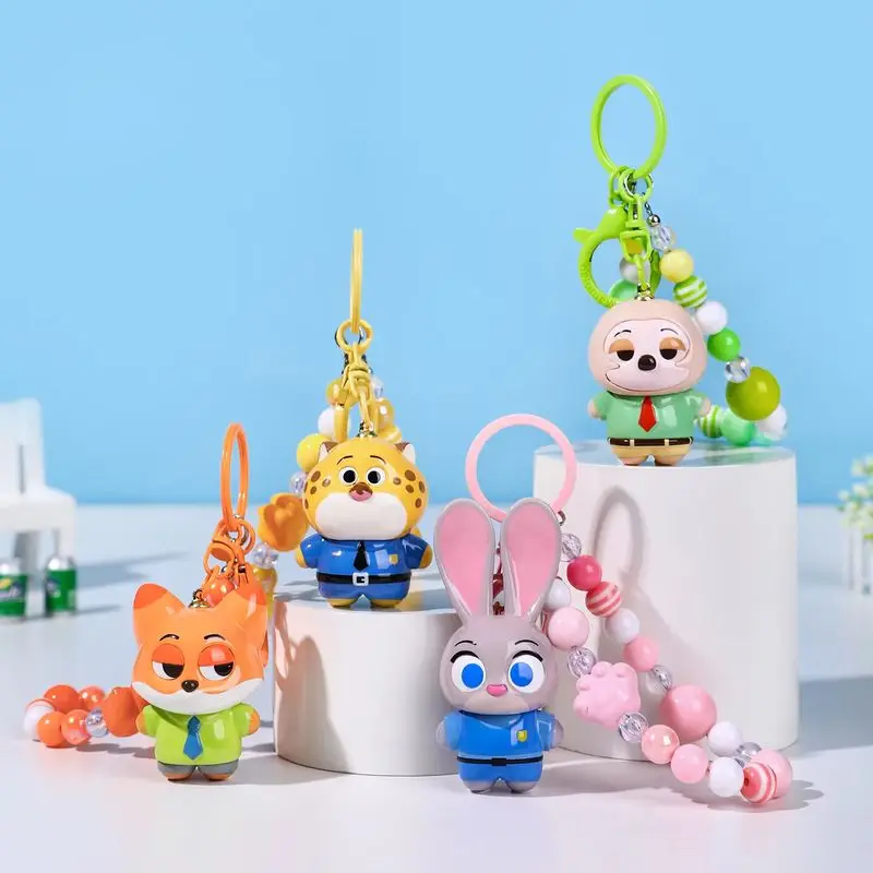 Disney Zootopia mignon voiture porte-clés pendentif renard Judy Hopps lapin Nick Wilde renard paresseux Benjamin poupée Zootropolis poupée Couple cadeau