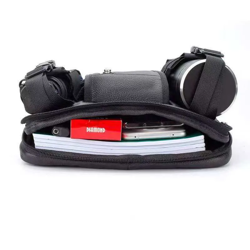 2026 Men's single-shoulder bag for outdoor travel large capacity water bottle umbrella cross-body bag