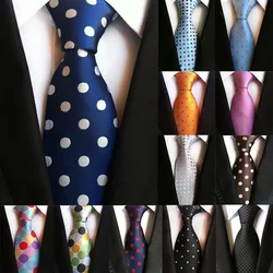 Vintage Mens Ties 8cm Formal Dress Necktie Causal Dot Tie Bussines Wedding  Corbatas Bridegroom Party Ties for Men Men Gift