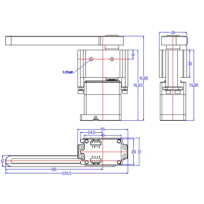 Feetech Modbus 24V 12KG 102RPM Brushless Robot Servo Designed for Logistics System SM2924-C002